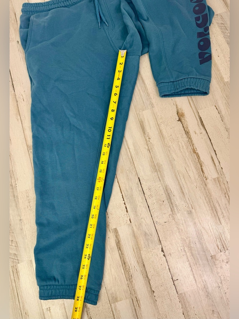 Volcom Mens Fleece Jogger Sweatpants XXL Tapered Teal - Picture 7 of 10